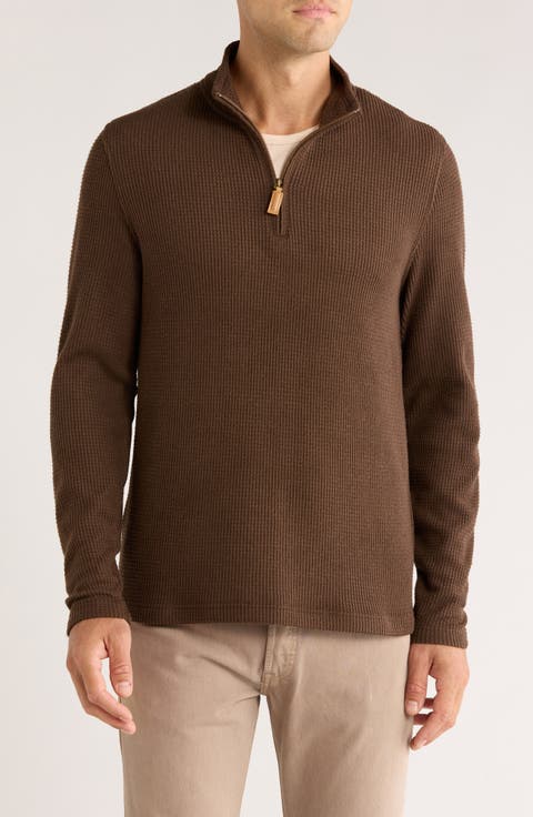 Heritage Lux Waffle Knit Quarter Zip Pullover