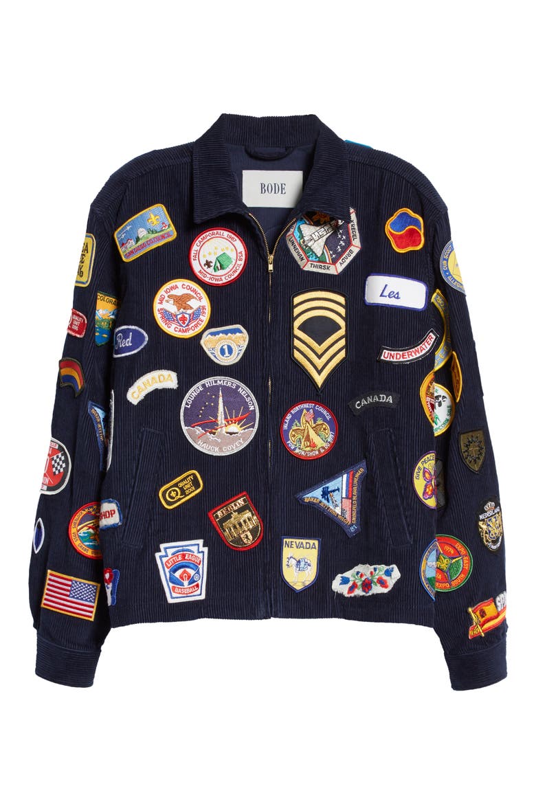 Multi Patch Corduroy Jacket (Nordstrom Exclusive), Main, color, NAVY
