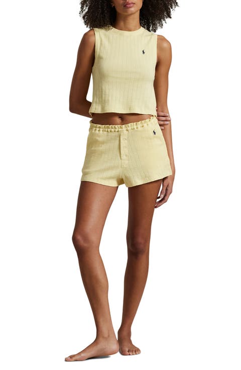 Logo Detail Cotton Short Pajamas