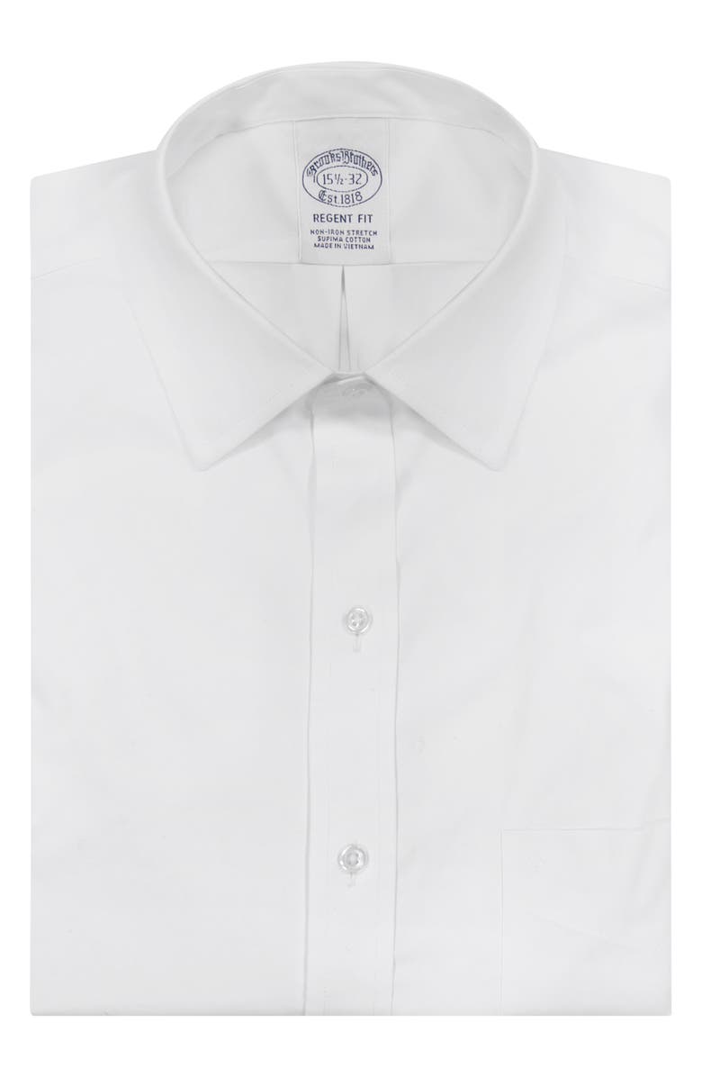 Brooks Brothers Non-Iron Stretch Regent Fit Supima<sup>®</sup> Cotton Dress Shirt, Main, color, 
