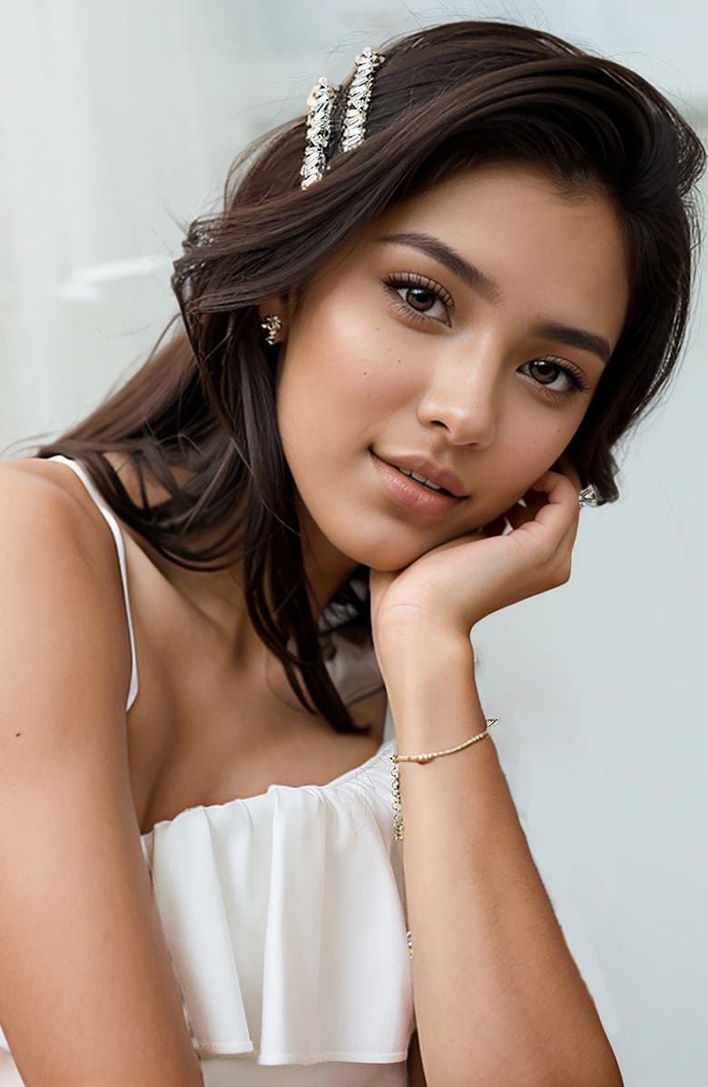 Brides & Hairpins Tobi Set of 2 Hair Clips, Alternate, color, Silver