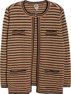 Anne Klein Stripe Kissing Cardigan