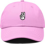 Dalix Peace Sign Embroidered Dad Hat