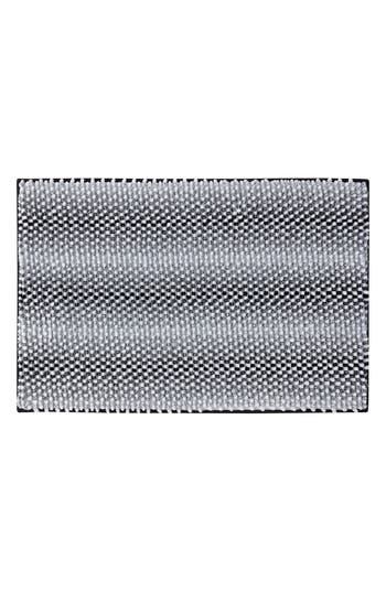 Vcny Home Heathered Stripe Memory Foam Bath Rug In Black