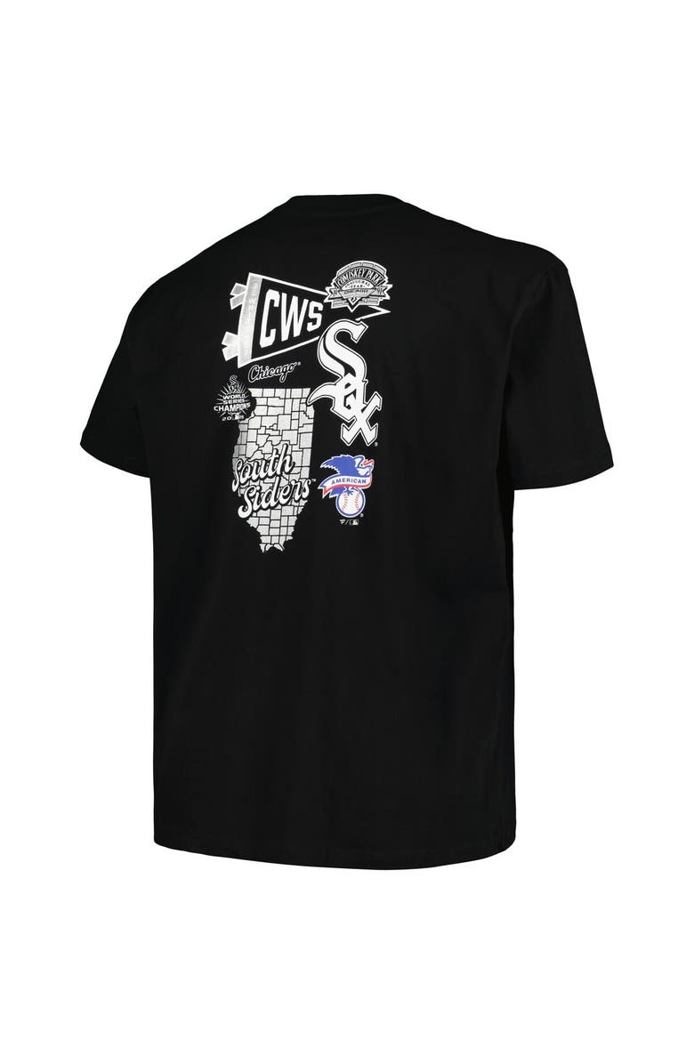 PROFILE Men's Profile Black Chicago White Sox Big & Tall Split Zone T-Shirt, Alternate, color, 