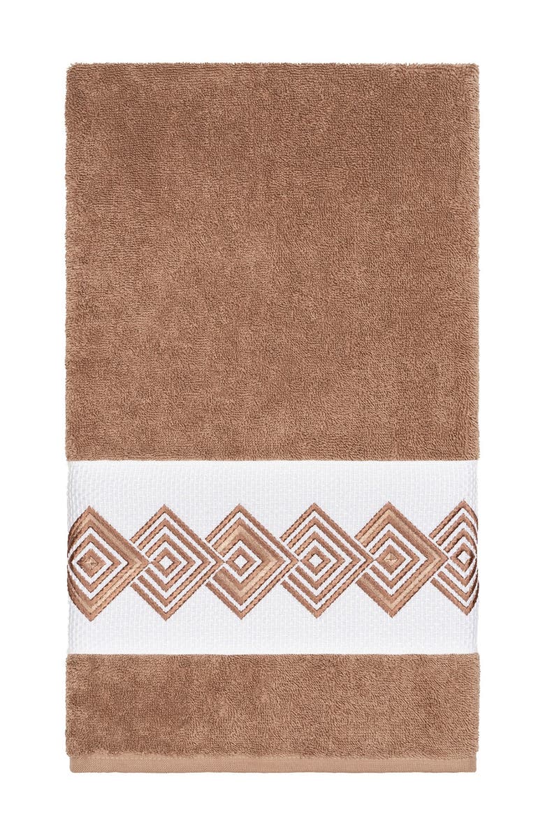 Linum Home Textiles Noah 3-Piece Embellished Towel Set - Latte, Alternate, color, Latte