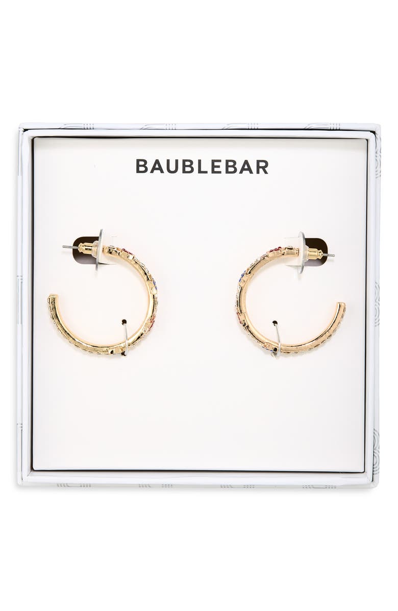 BaubleBar Freedom Ring Hoop Earrings, Alternate, color, Blue Multi
