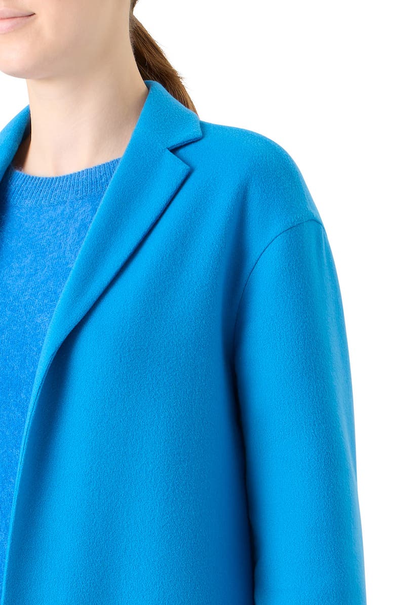 Akris Mae Cashmere Double Face Coat, Alternate, color, Twilight