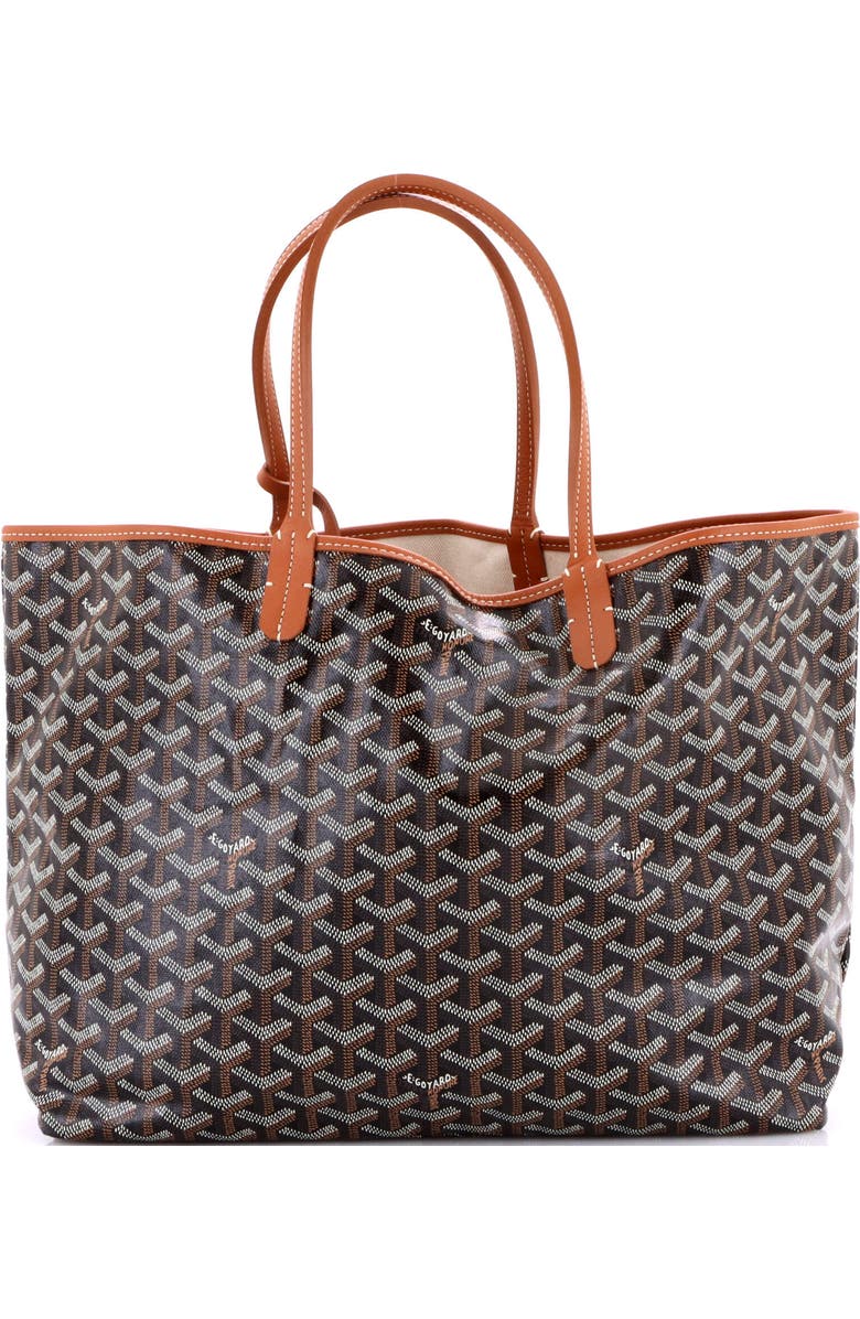 Pre-Owned Goyard Saint Louis Tote Coated Canvas PM, Main, color, Brown