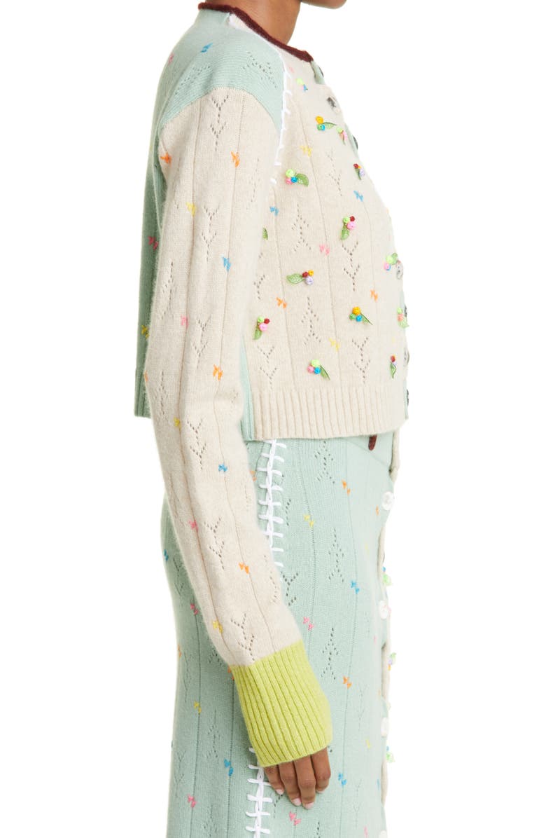 YanYan Rosie Pointelle Wool Cardigan, Alternate, color,