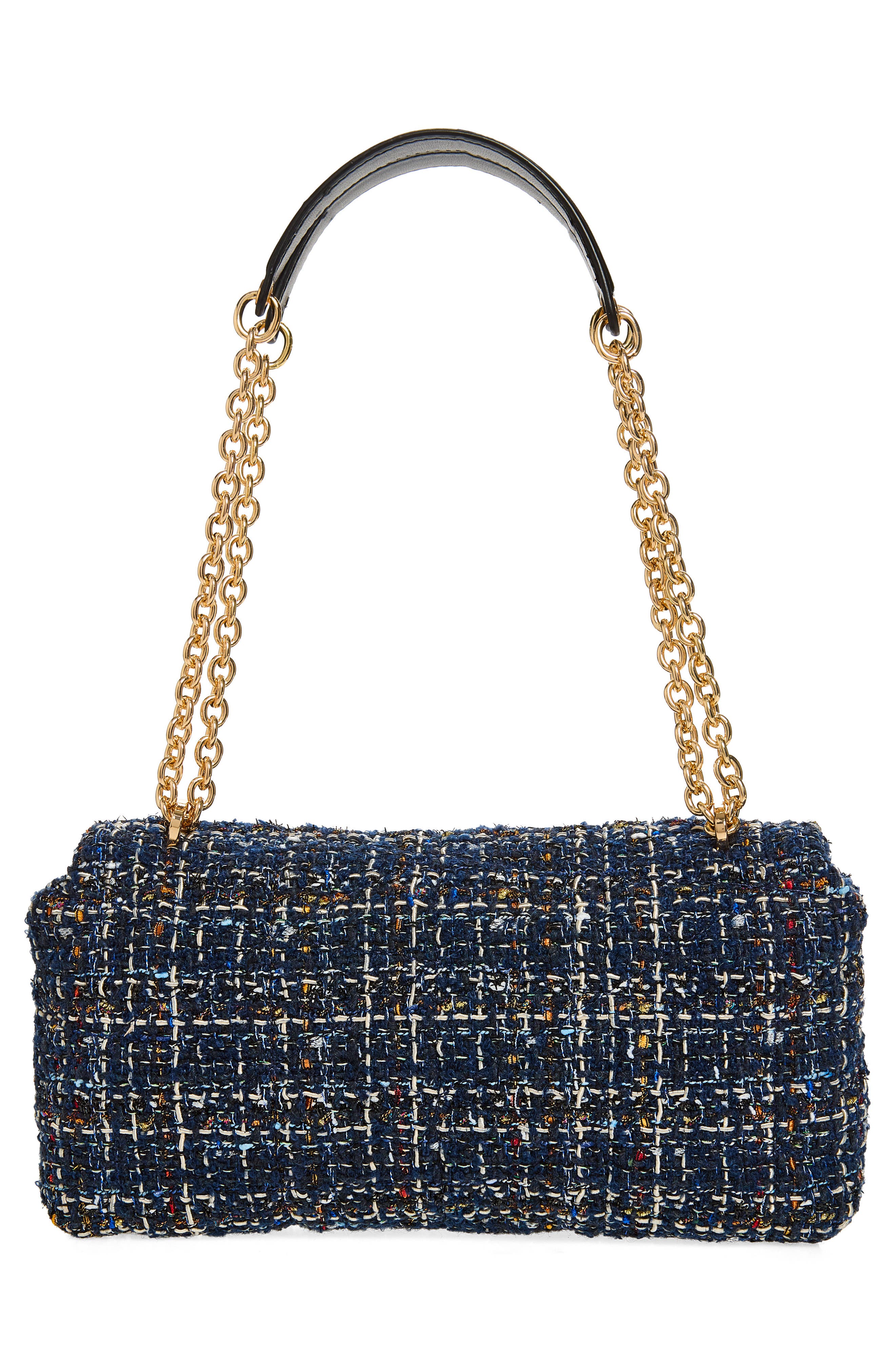 Tweed Convertible Crossbody Bag, Alternate, color, NAVY