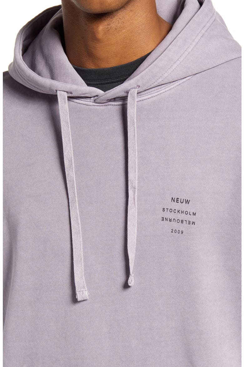 Washed Cotton Hoodie, Alternate, color, PURPLE