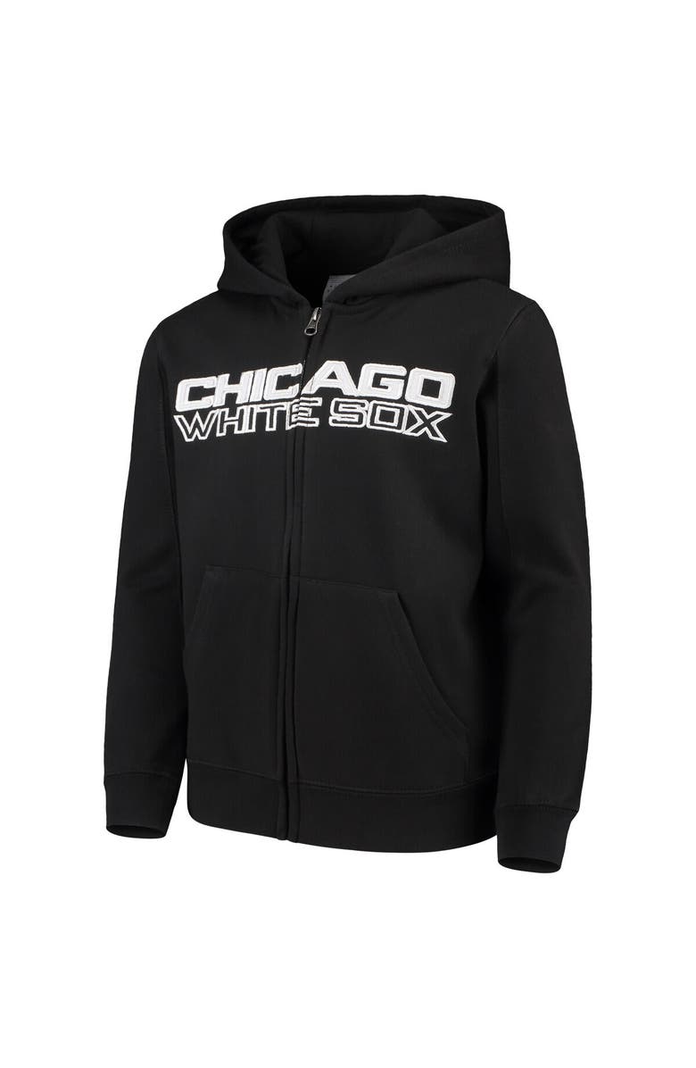 Outerstuff Youth Black Chicago White Sox Team Color Wordmark Full-Zip Hoodie, Alternate, color, Black