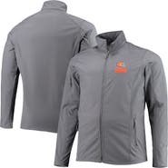 DUNBROOKE Men's Dunbrooke Gray Cleveland Browns Big & Tall Sonoma Softshell Full-Zip Jacket