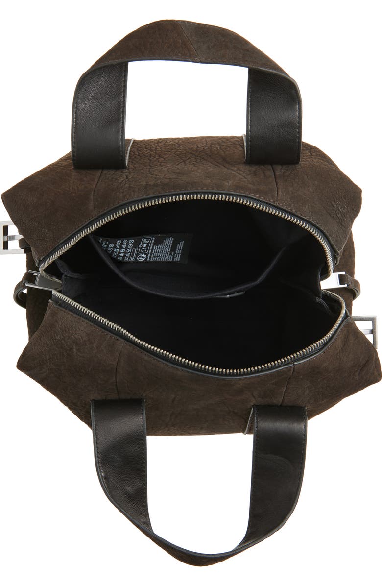 AllSaints Medium Ares Grain Leather Crossbody Bag, Alternate, color, Catrame Brown