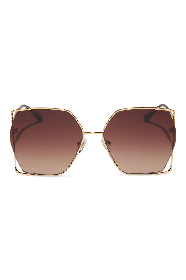 Donna IV 61mm Gradient Square Sunglasses, Main, color, BROWN GRADIENT