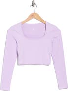 maje Lalitha Long Sleeve Crop Top
