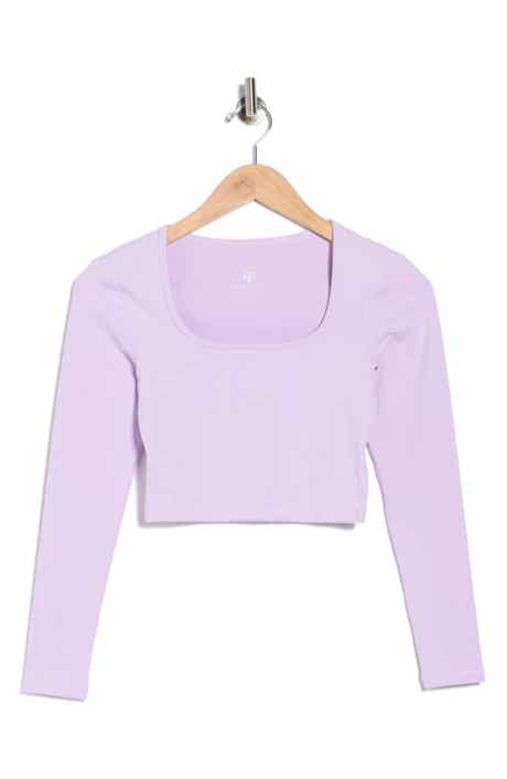 maje Lalitha Long Sleeve Crop Top