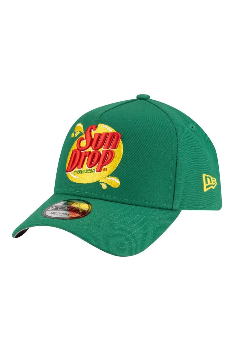 Men's New Era  Green NASCAR Dale Earnhardt Jr. Sun Drop 9FORTY A-Frame Adjustable Hat, Main, color, Green