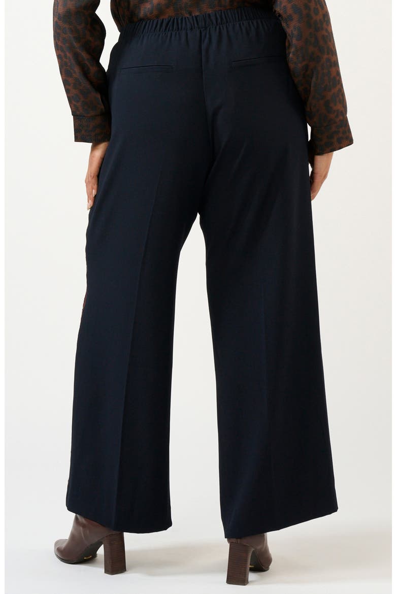 Jesse Wide Leg Pants, Alternate, color, NAVY/ CHOCOLATE