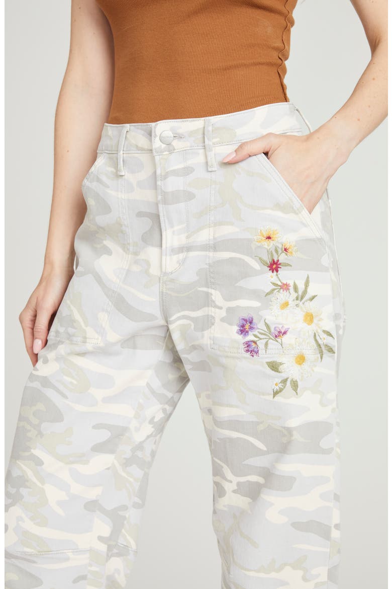 Bri Barrel Leg Cargo Jeans, Alternate, color, LIGHT CAMO