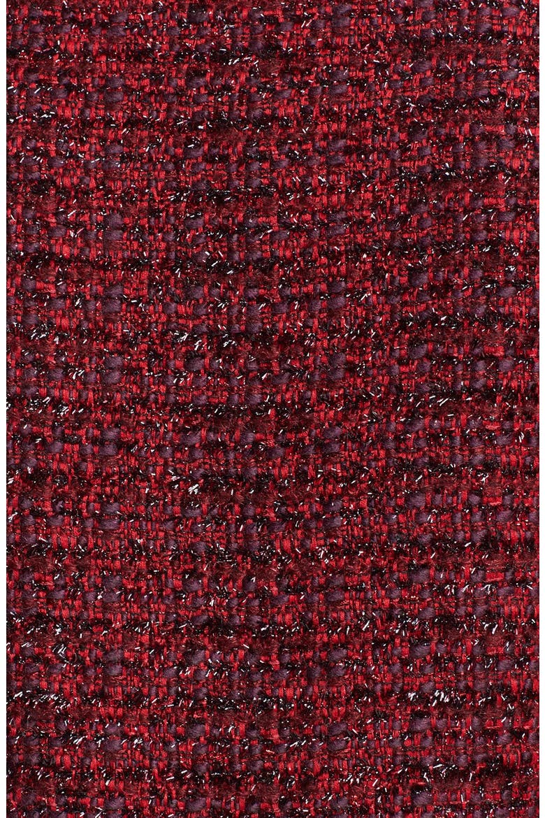 'Kidman' Tweed Open Front Jacket, Alternate, color, RED
