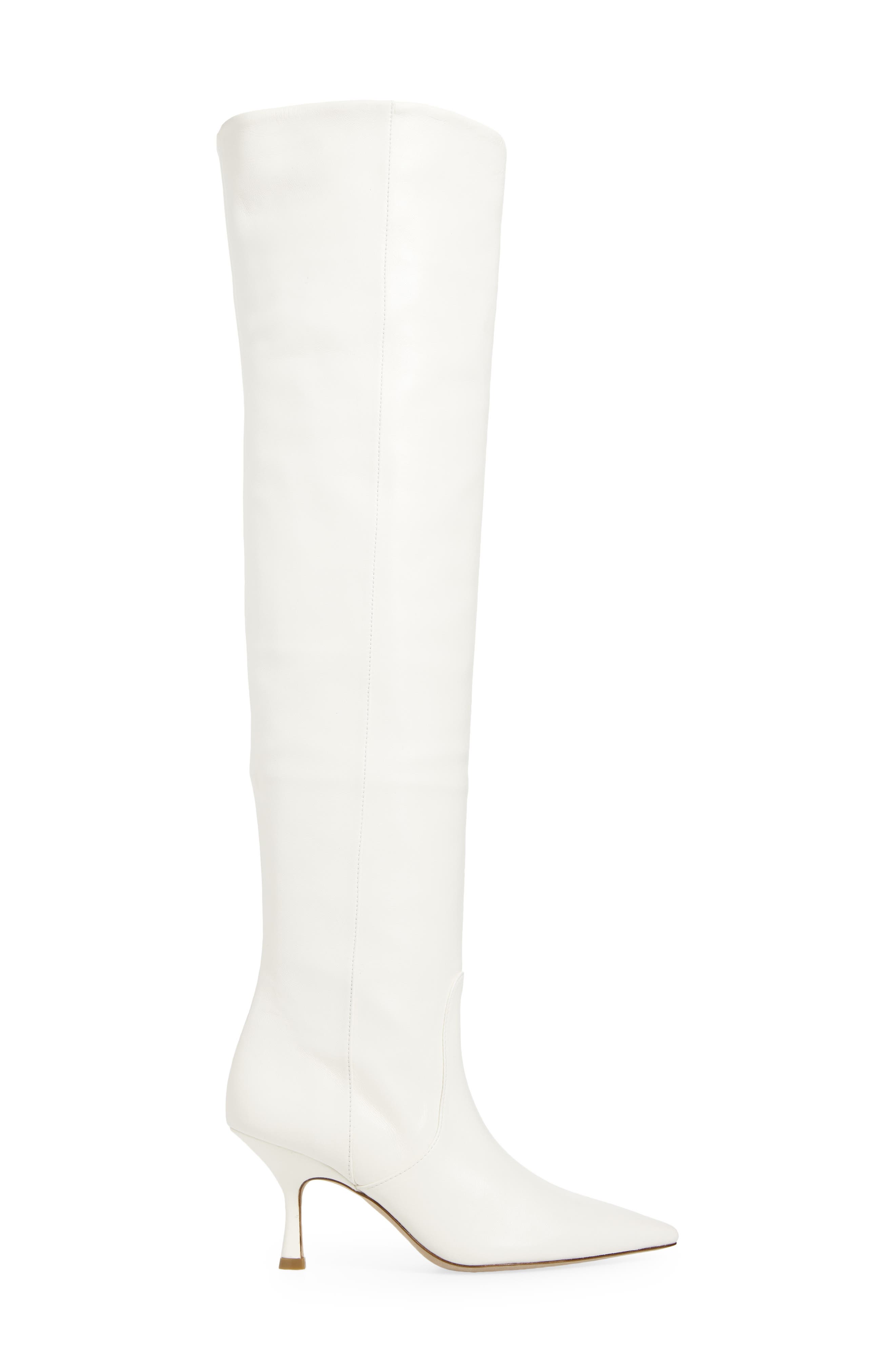 Stuart Weitzman Naomi Over the Knee Boot, Alternate, color, Cream