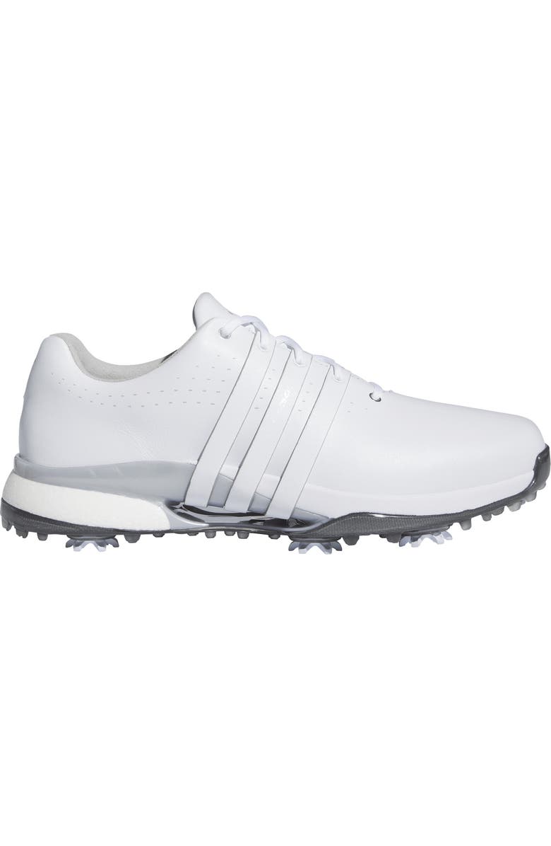 adidas Tour360 24 Golf Shoe, Alternate, color, White/ White/ Silver Metallic