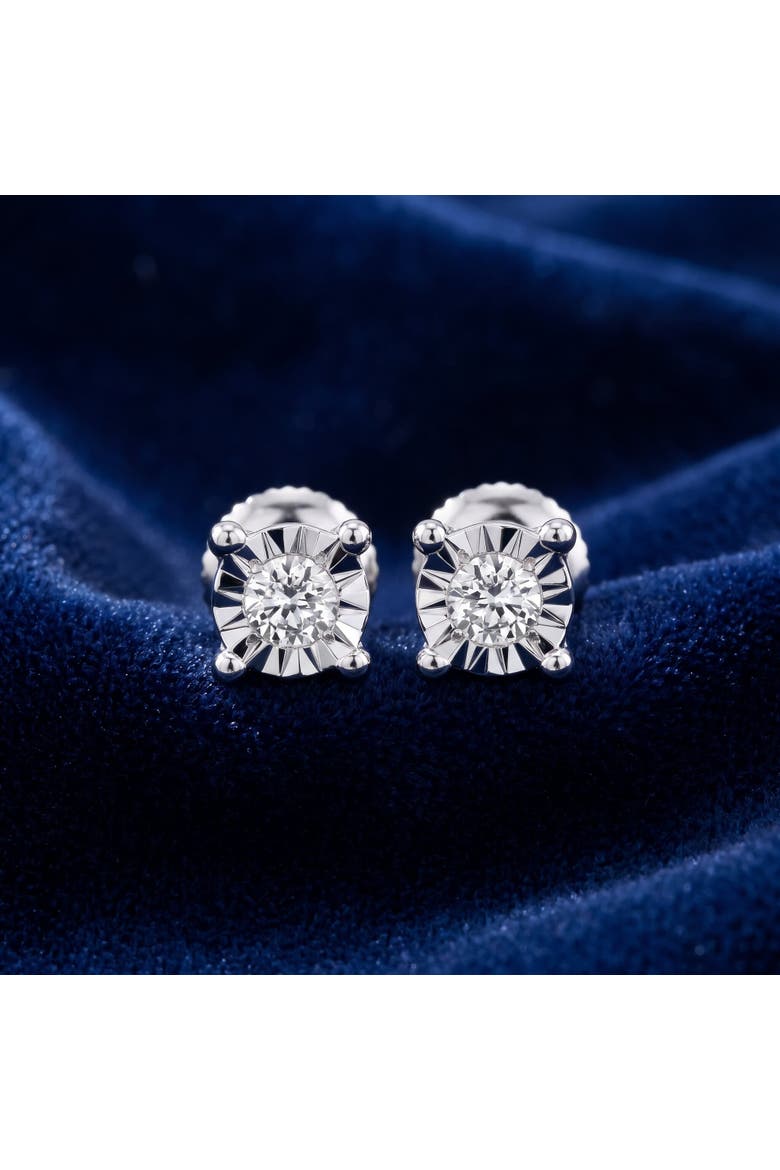 Screw Back Diamond Studs Lab Grown, Alternate, color, Silver