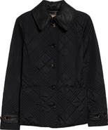 Burberry Fernleigh Quilted Jacket with Detachable Leather Collar