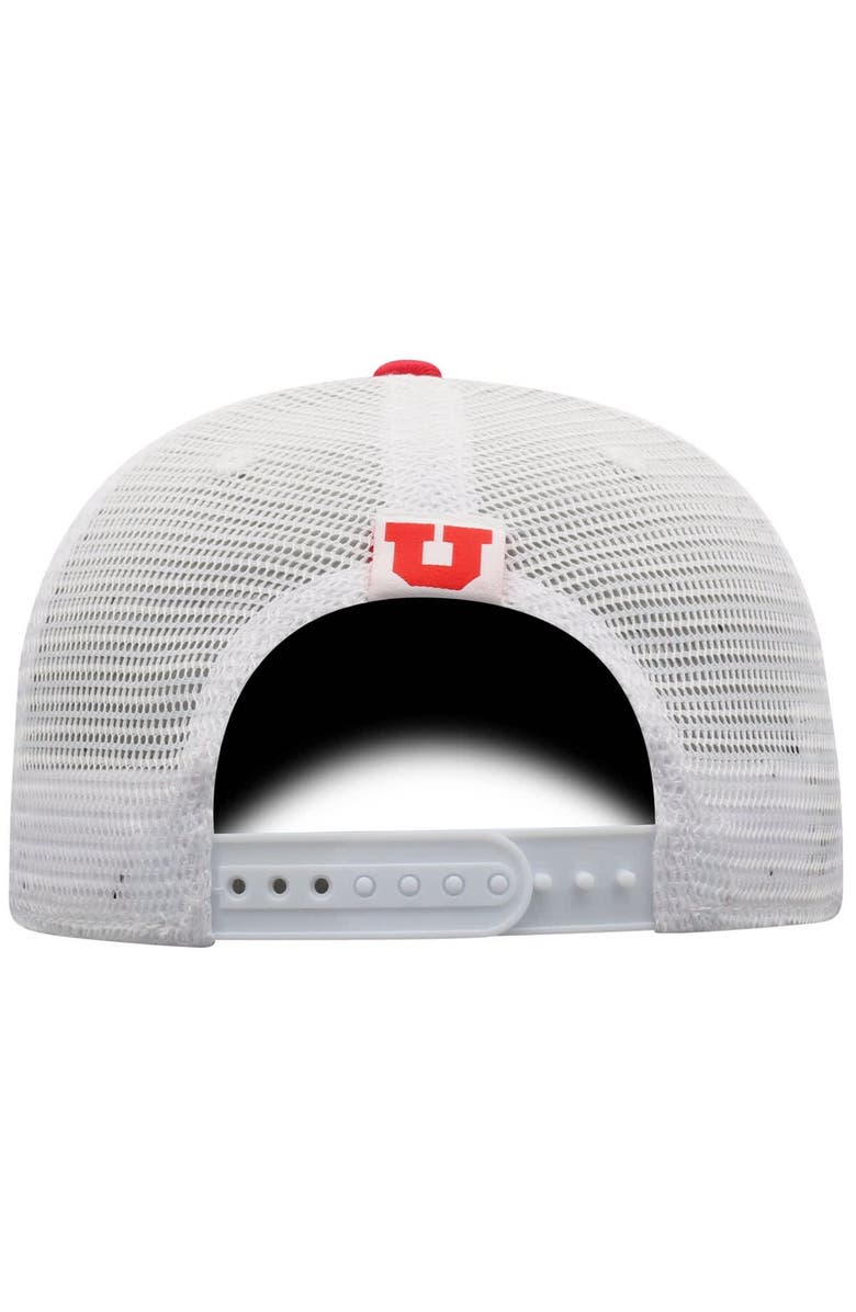 TOP OF THE WORLD Men's Top of the World  Red/White Utah Utes Victory Baseline Adjustable Trucker Hat, Alternate, color, Red