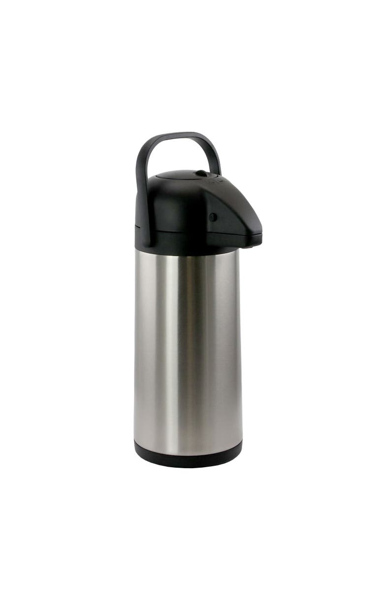 Megachef 3.17 Quart Stainless Steel Airpot Hot Water Dispenser for Coffee and Tea, Alternate, color, Silver