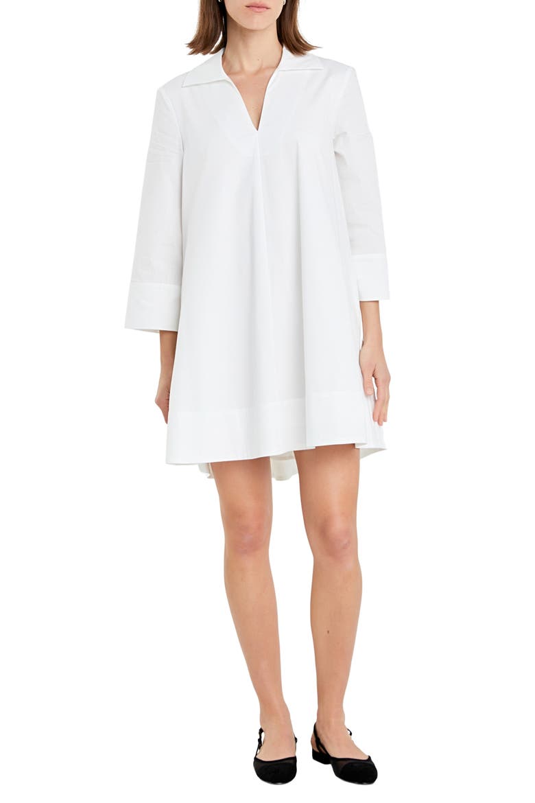 A-line Caftan Dress, Main, color, WHITE