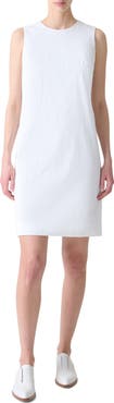 Akris Pleated Cotton Voile Sheath Dress