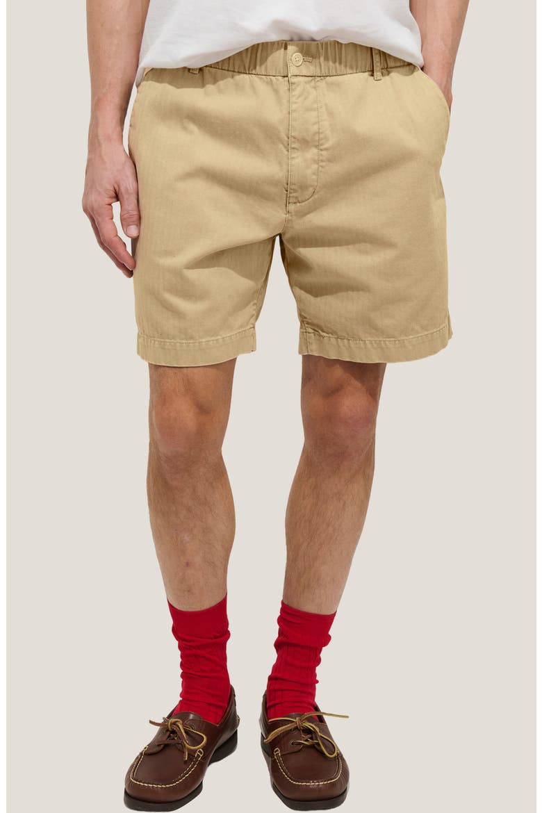 Pull-On Cotton Shorts, Main, color, BEESWAX