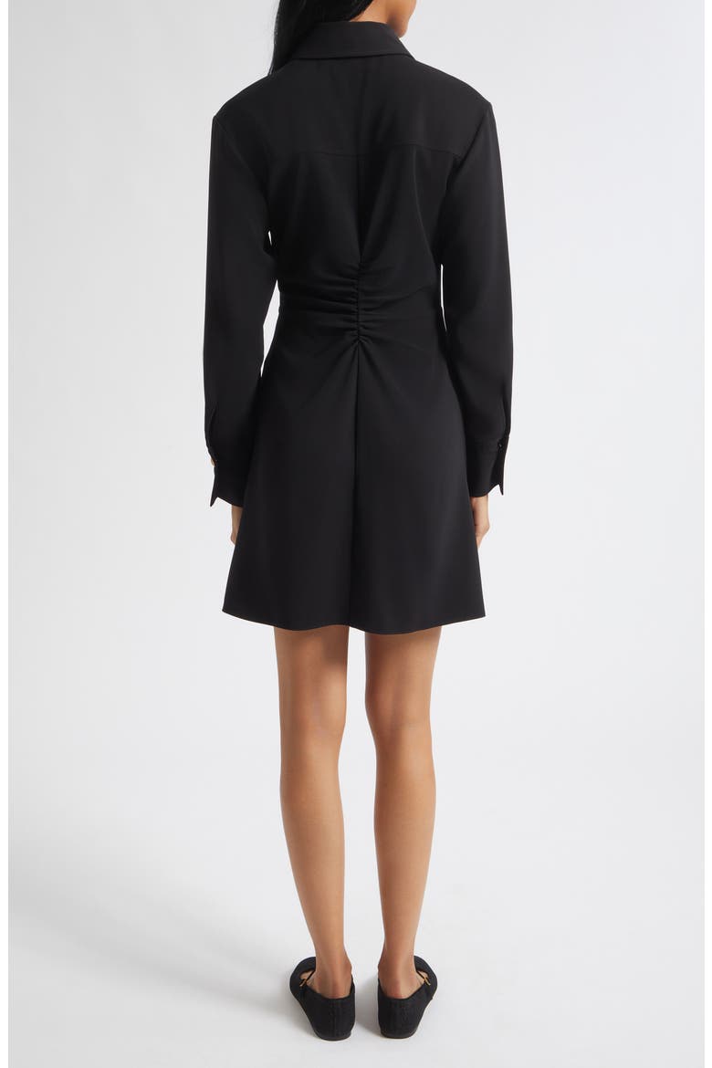 Shiloh Ruched Shirtdress, Alternate, color, BLACK