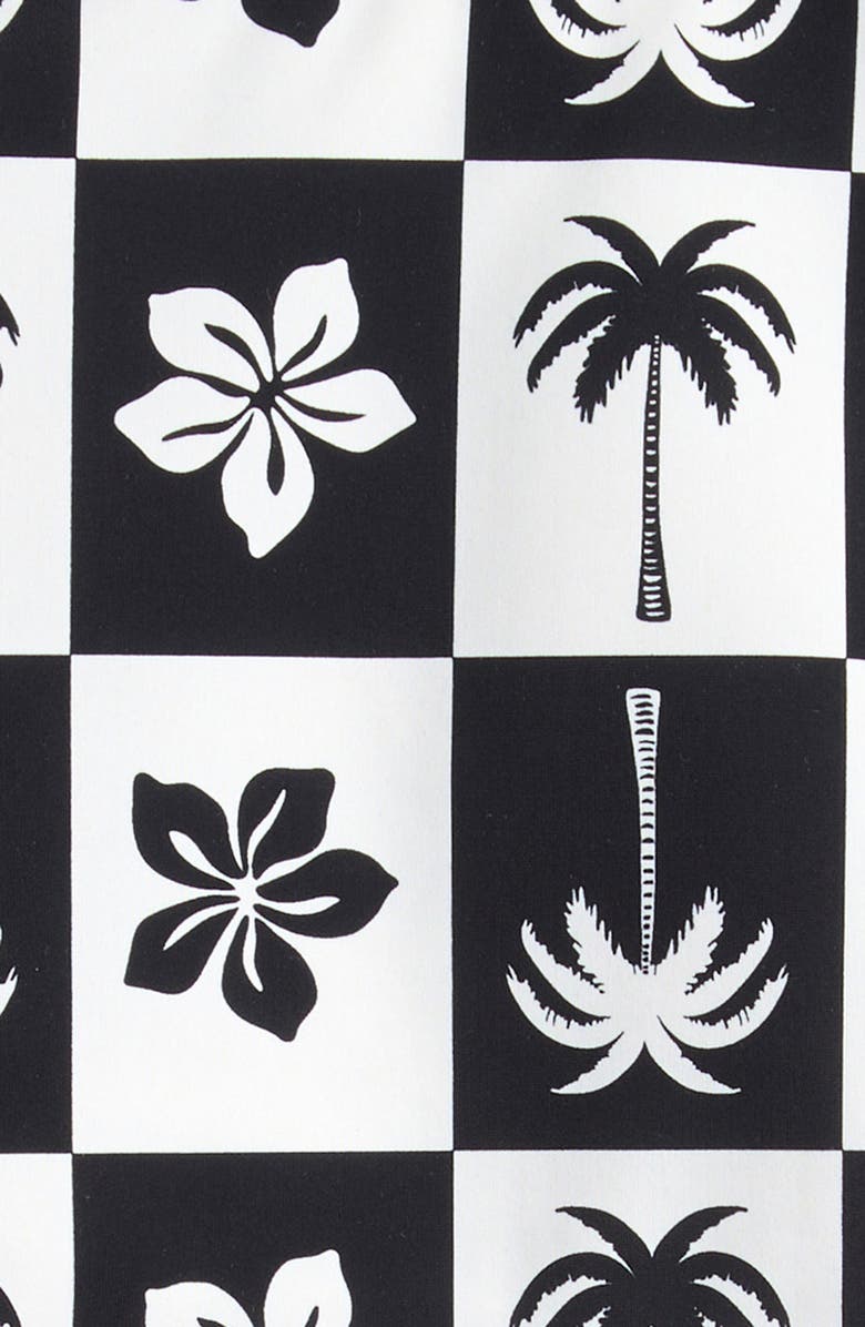 Miken Swim Two-Piece Cropped Top & Bottoms Swimsuit, Alternate, color, Marshmallow/ Black