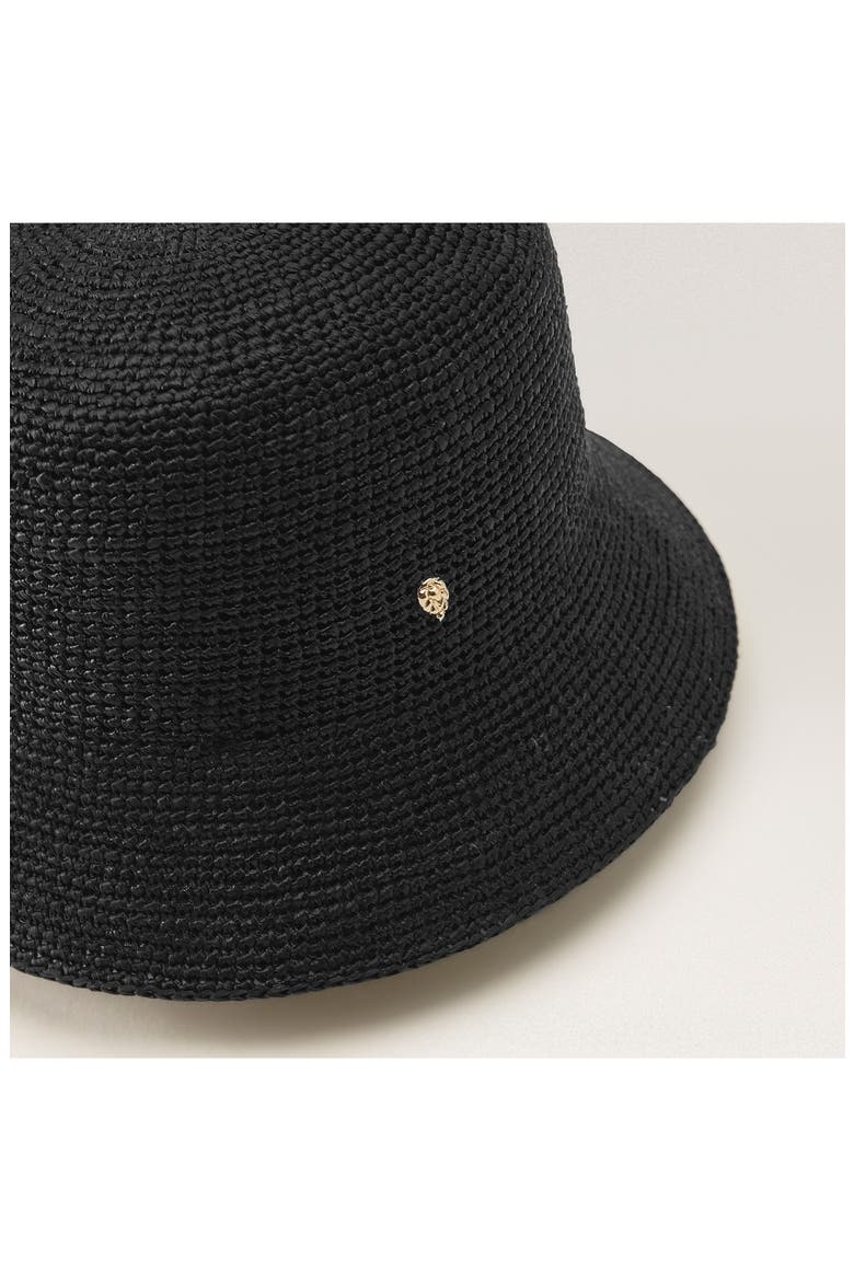 Bella Packable Straw Bucket Hat, Alternate, color, CHARCOAL
