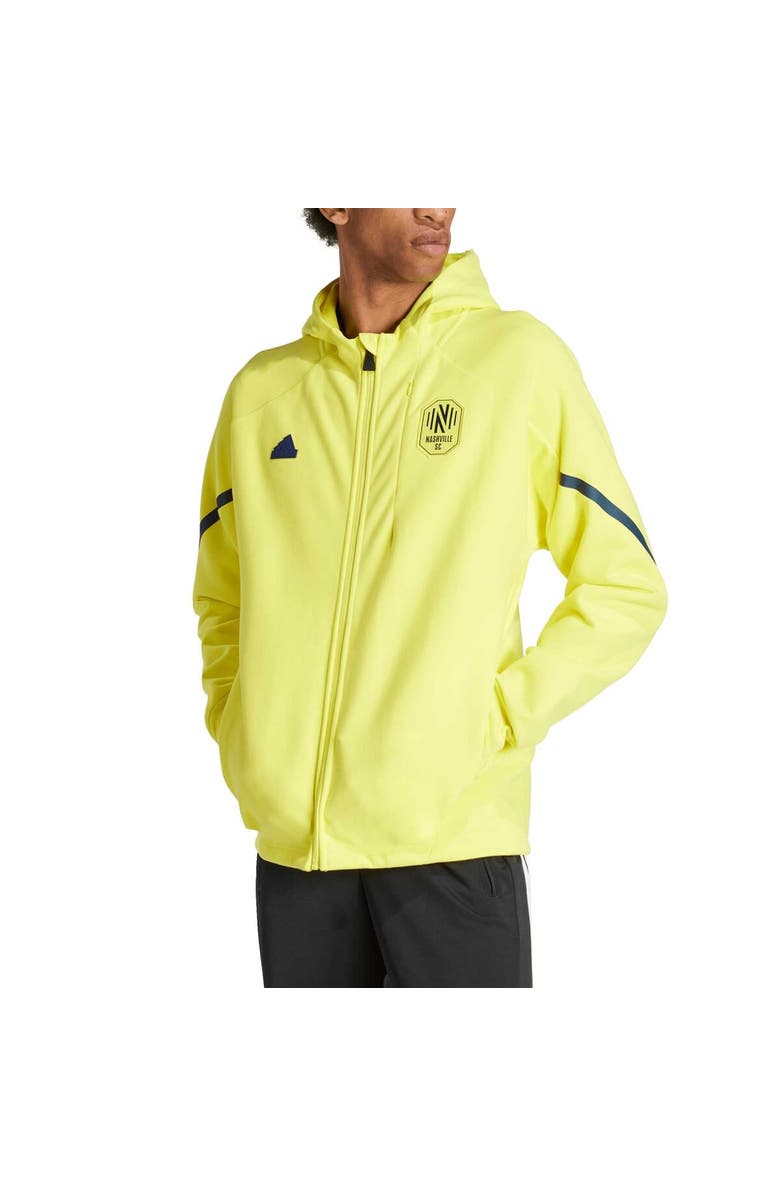 adidas Men's adidas Yellow Nashville SC 2024 Anthem Travel Raglan Sleeve Full-Zip Jacket, Alternate, color, Yellow