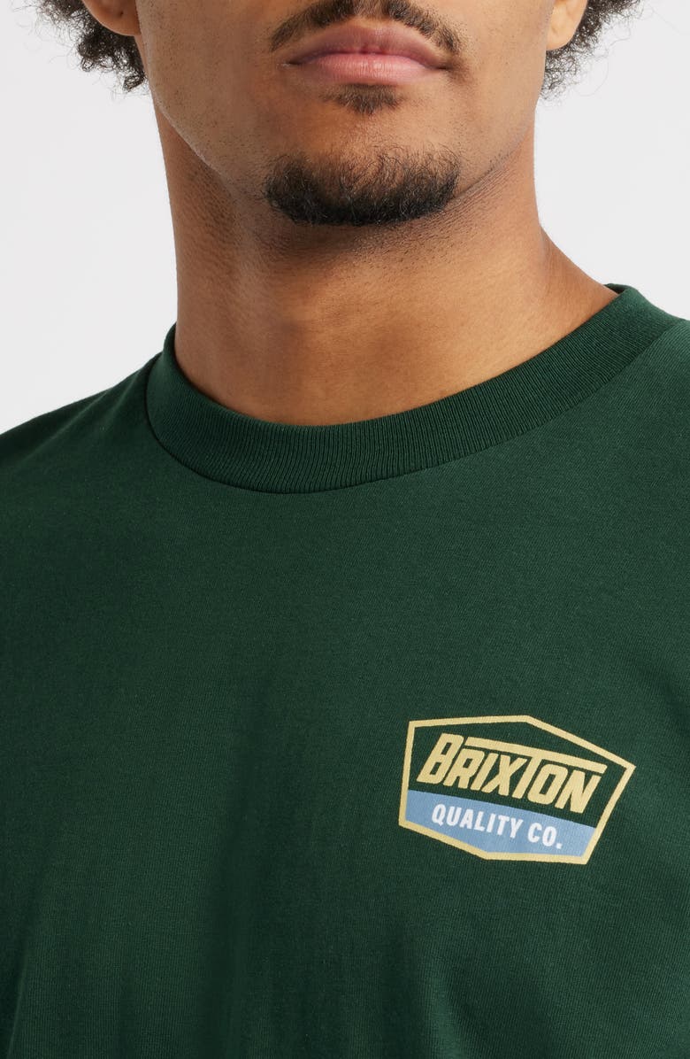 Brixton Regal Graphic T-Shirt, Alternate, color, Forest Green/ Curry/ Grey Blue
