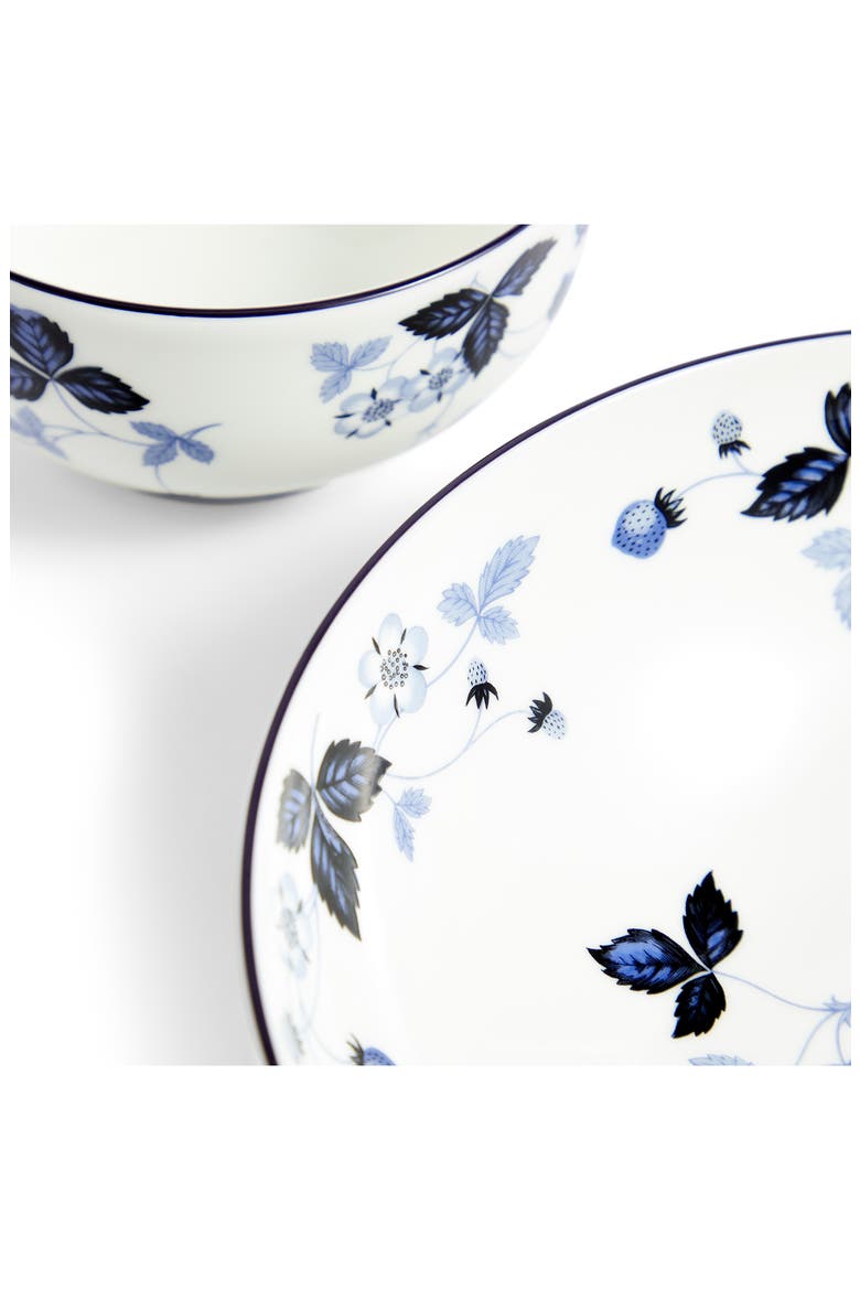 Wild Strawberry 8-Piece Bone China Dinnerware Set, Alternate, color, BLUE