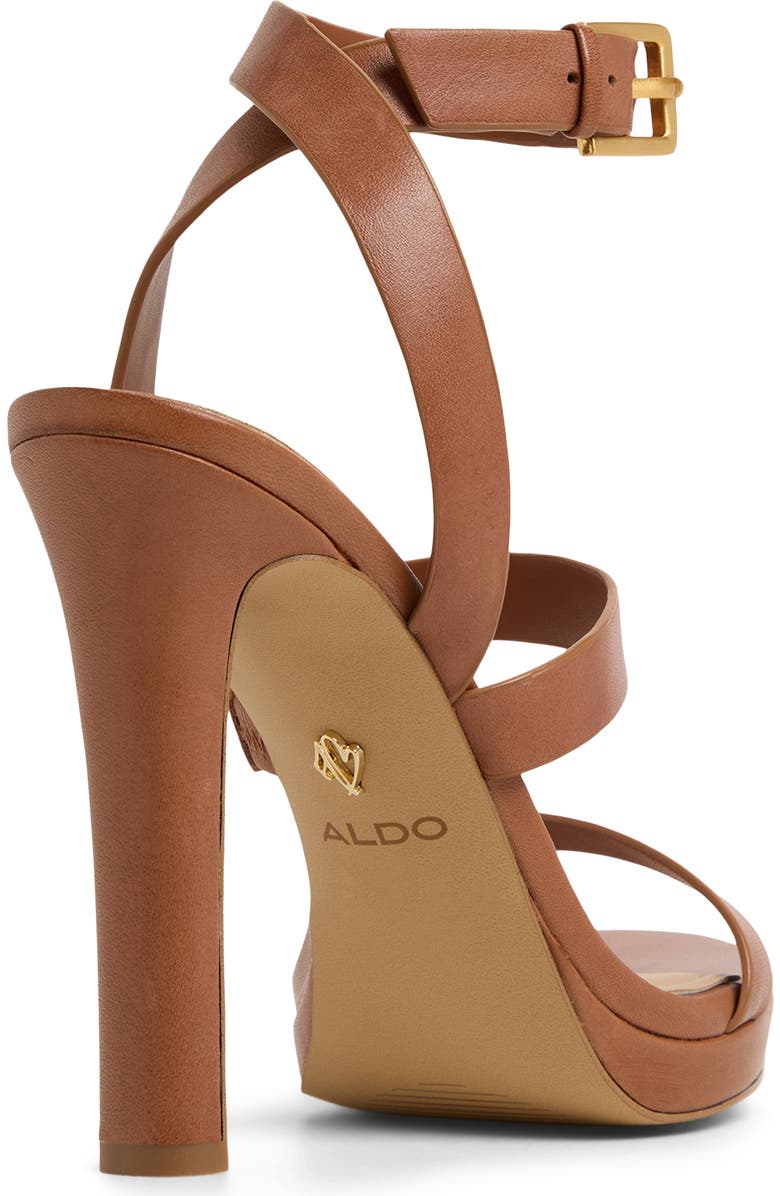 ALDO Kardy Ankle Strap Platform Sandal, Alternate, color, Medium Brown