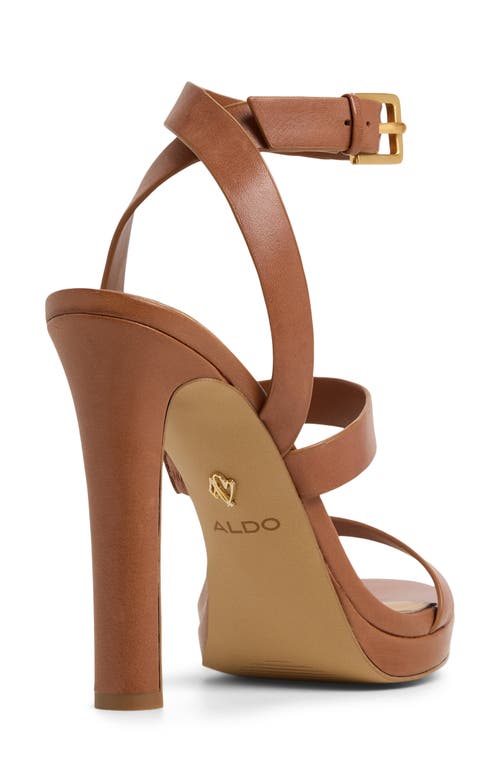 Aldo Kardy Ankle Strap Platform Sandal In Brown
