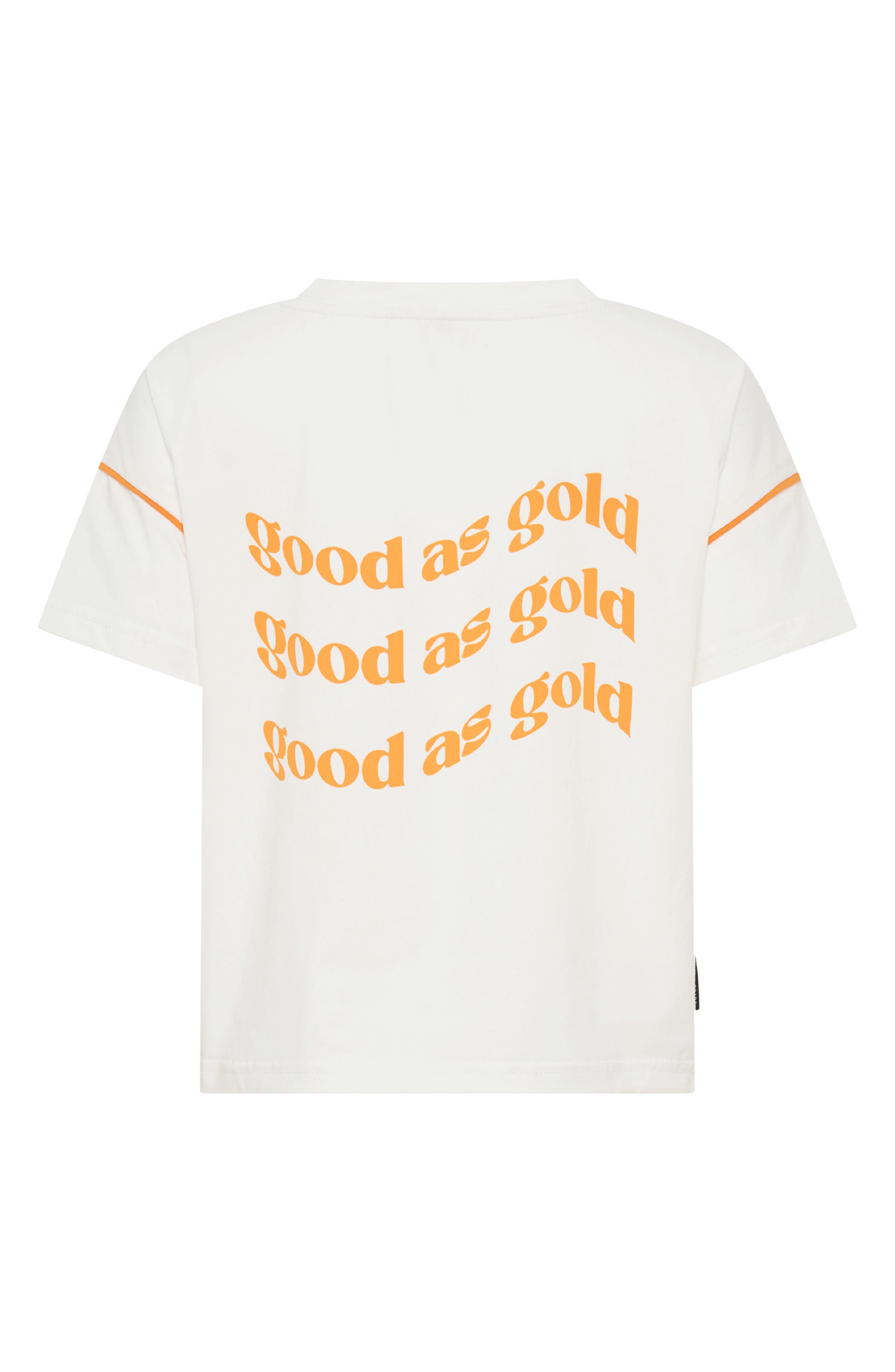 TINY TRIBE Kids' Good as Gold Cotton Graphic T-Shirt in White 