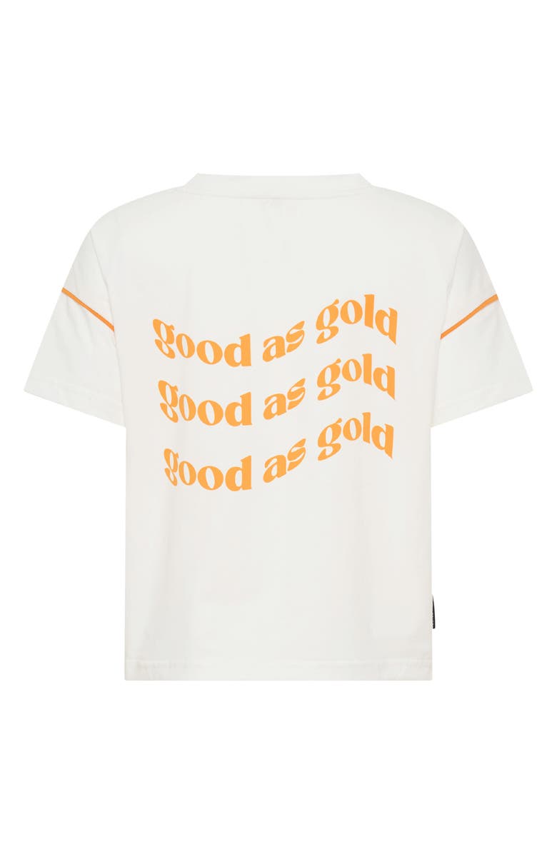TINY TRIBE Kids' Good as Gold Cotton Graphic T-Shirt, Main, color, White