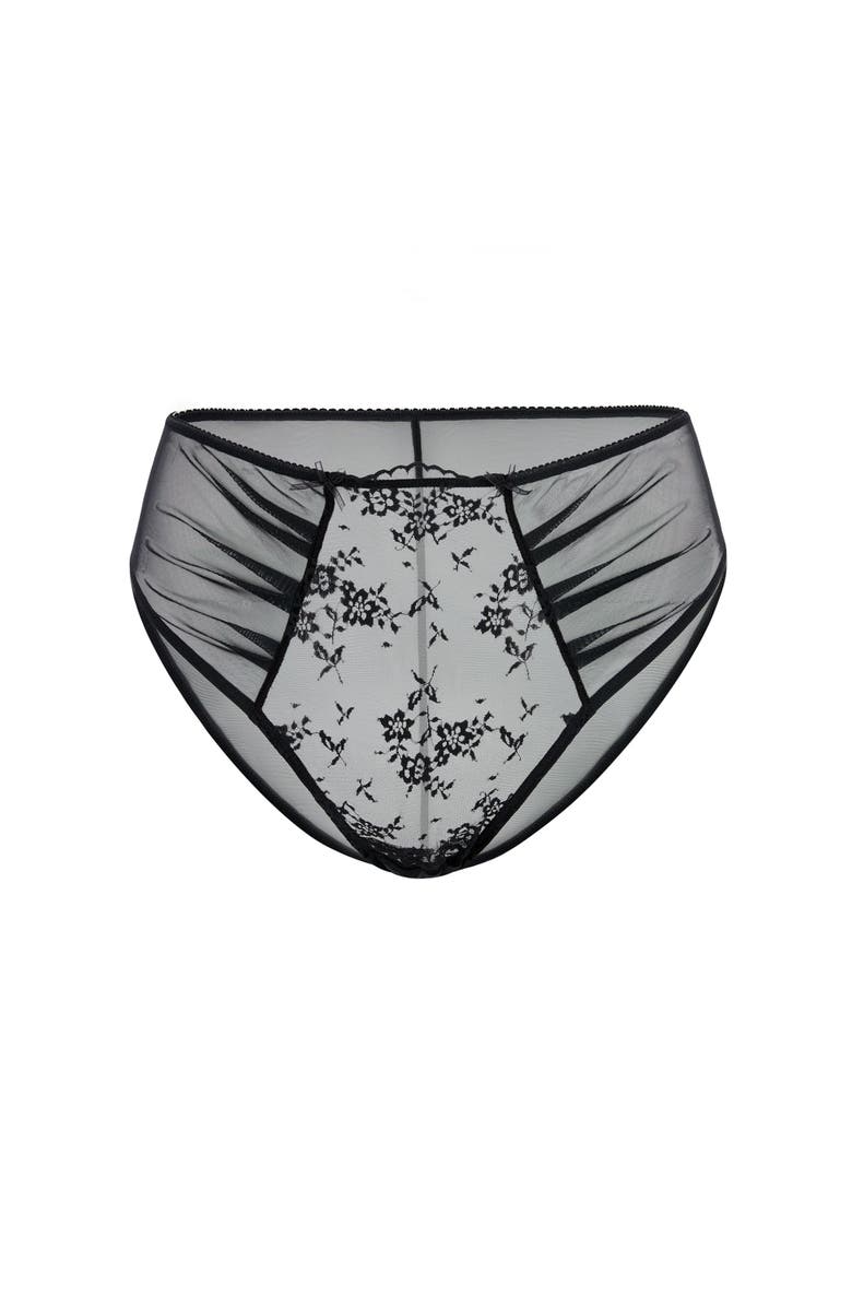 Adore Me Avara High Cut Panties, Alternate, color, Jet Black