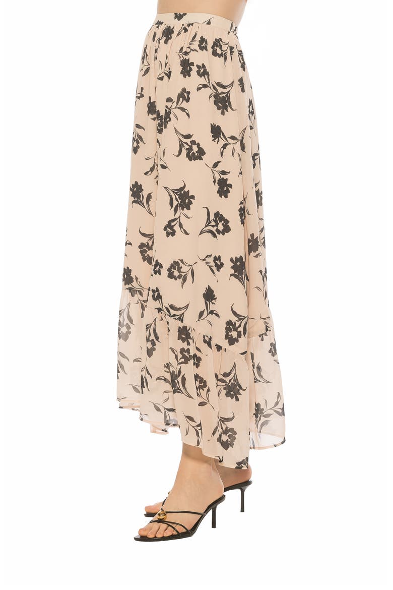 Ella Floral Maxi Skirt, Alternate, color, IVORY FLORAL