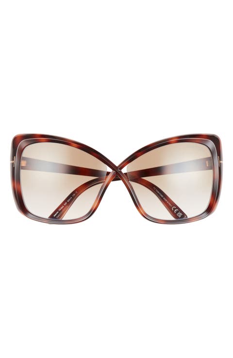 Jasmin 63mm Butterfly Sunglasses