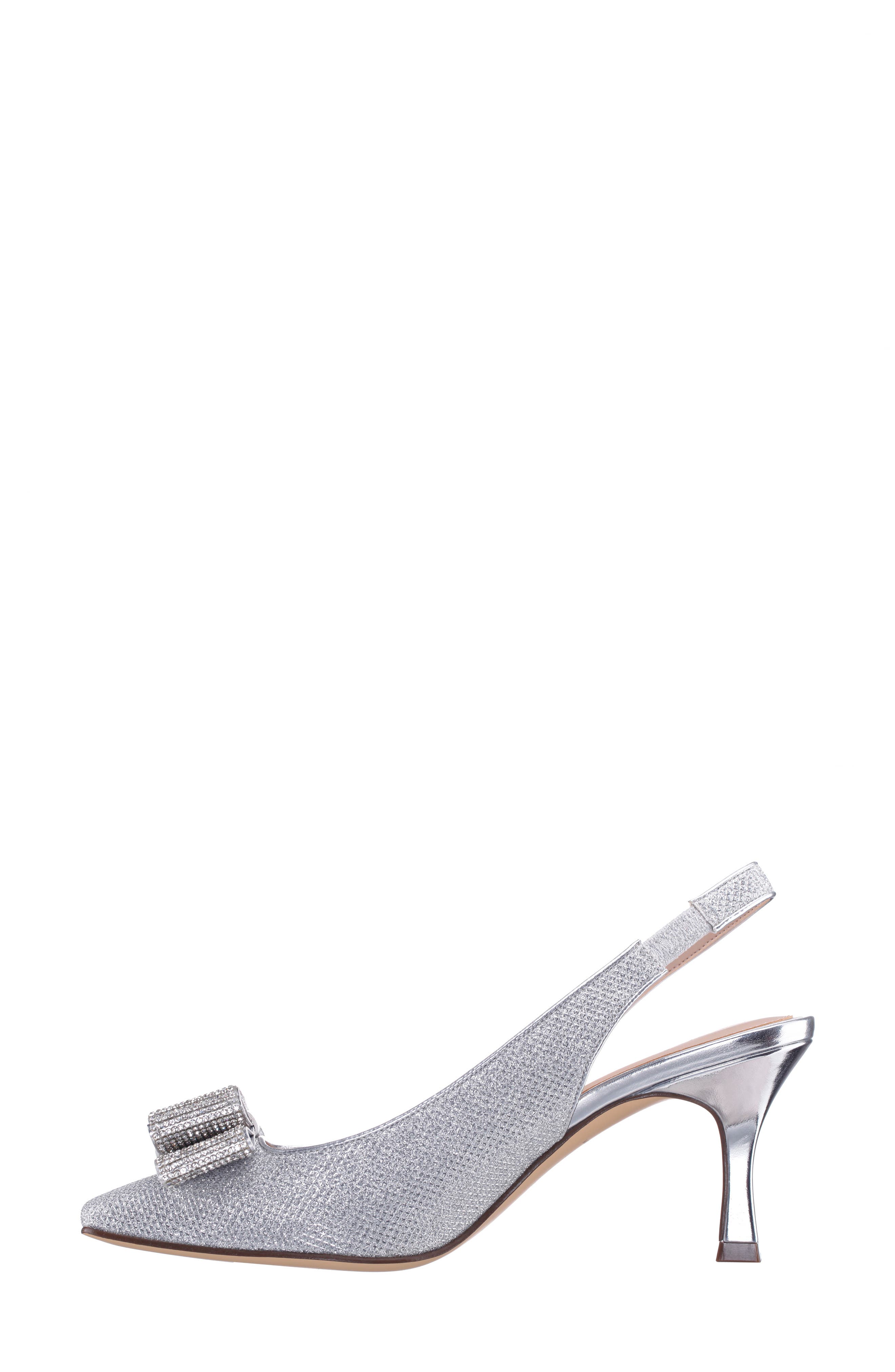 Nina Jolanda Slingback Pump, Alternate, color, Silver