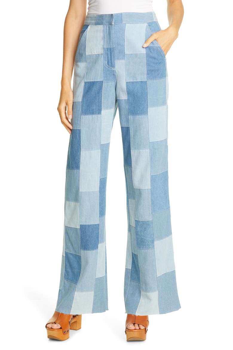 Fred's Denim Pants, Main, color, PATCHWORK DENIM